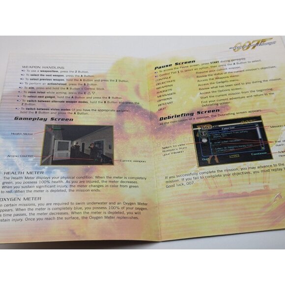 007 The World Is Not Enough (Nintendo 64 N64, 2000) Manual Only - Picture 4 of 5